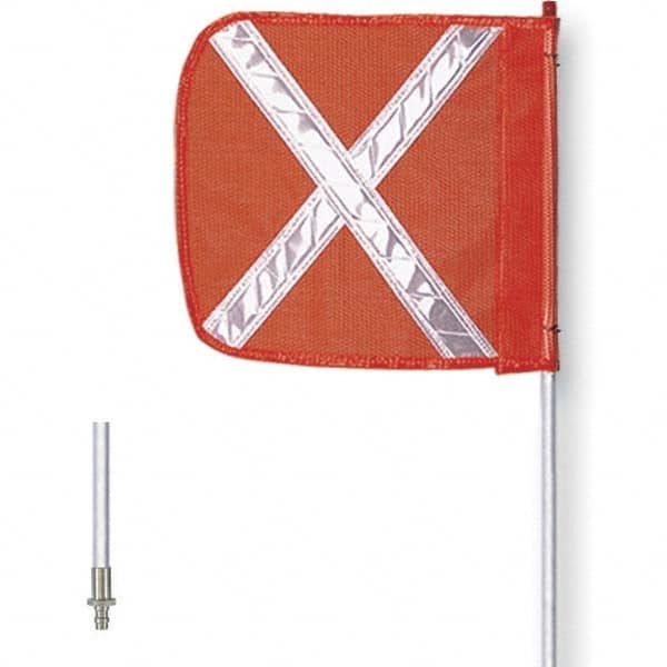Marking Flags, Type: Non-Lighted Warning Whip , Message or Pattern: Reflective X , Color: Orange, White , Color: Orange, White , Overall Height (Inch): 72  MPN:FS6X-QD-O