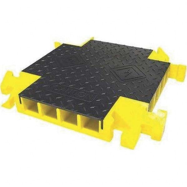 Floor Cable Cover: Polyurethane, 4 Channels, 4