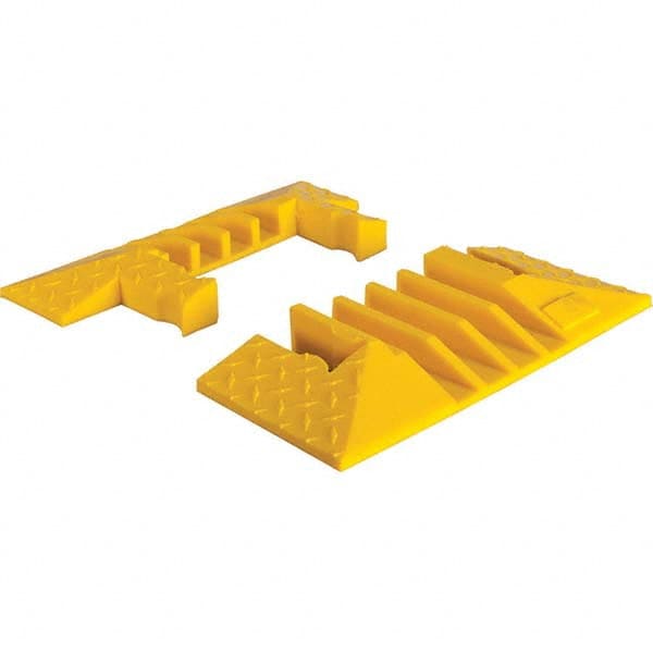 Floor Cable Cover: Polyurethane, 4 Channels, 1-1/4