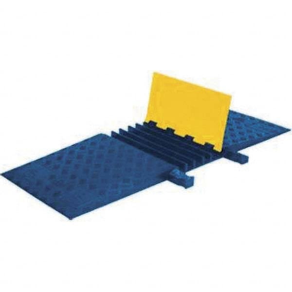 Floor Cable Cover: Polyurethane, 5 Channels, 1-1/4