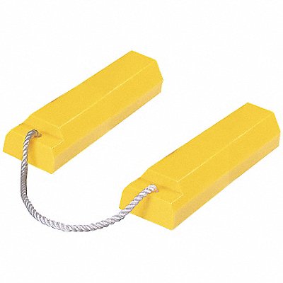 Airplane Chock 3 In H Urethane Yellow PR MPN:AC3518-P