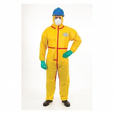 D2188 Hooded Coverall Open Yellow 2XL PK6 MPN:7015YT-2XL