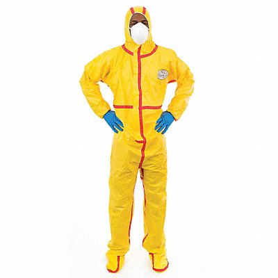 D2191 Hooded Coverall Attached Boots M PK6 MPN:7019YT-M