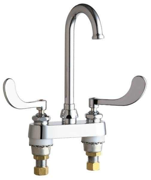 Wrist Blade Handle, Deck Mounted Bathroom Faucet MPN:895-317FCABCP