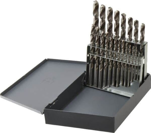 Drill Bit Set: Jobber Length Drill Bits, 21 Pc, 118 ° MPN:49912