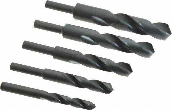 Drill Bit Set: Reduced Shank Drill Bits, 5 Pc, 118 ° MPN:56340