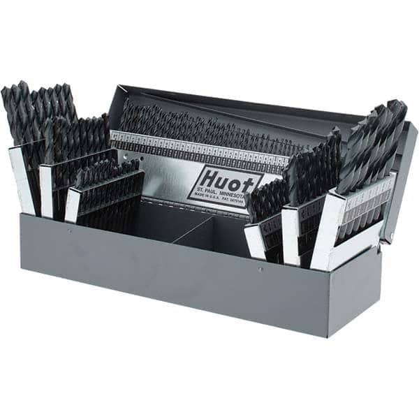 Drill Bit Set: Jobber Length Drill Bits, 118 Pc, 13