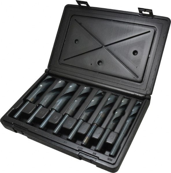 Drill Bit Set: Reduced Shank Drill Bits, 8 Pc, 1