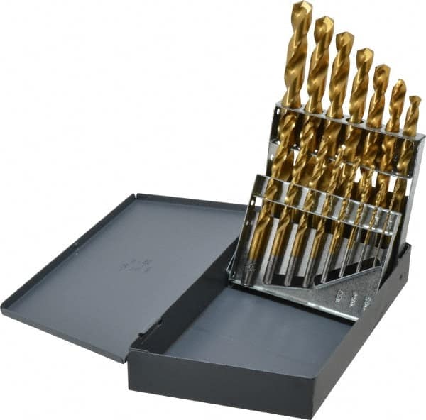 Drill Bit Set: Jobber Length Drill Bits, 15 Pc, 135 ° MPN:69871