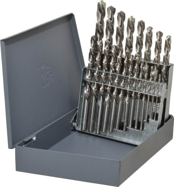 Drill Bit Set: Jobber Length Drill Bits, 21 Pc, 118 ° MPN:69882