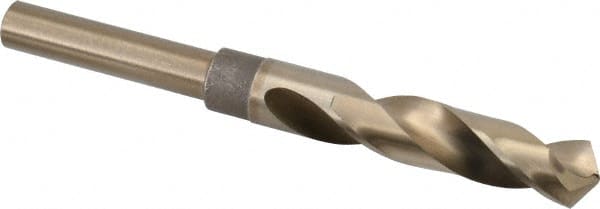 Reduced Shank Drill Bit: 43/64'' Dia, 1/2'' Shank Dia, 118 0, Cobalt MPN:53443