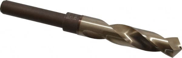 Reduced Shank Drill Bit: 45/64'' Dia, 1/2'' Shank Dia, 118 0, Cobalt MPN:53445