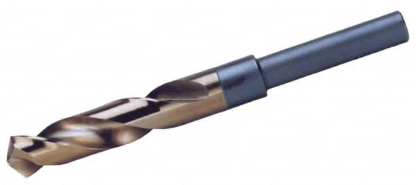 Reduced Shank Drill Bit: 1-1/16'' Dia, 1/2'' Shank Dia, 118 0, Cobalt MPN:53468