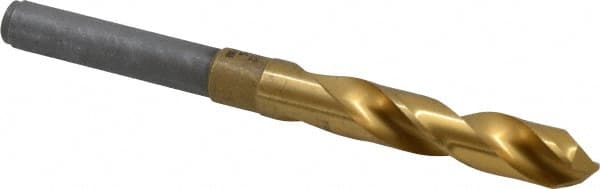 Reduced Shank Drill Bit: 19/32'' Dia, 1/2'' Shank Dia, 118 0, Cobalt MPN:53638