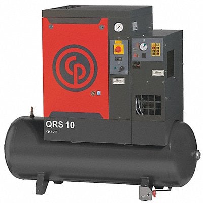 Rotary Screw Air Compr Dryer 10 hp Horz MPN:QRS 10 HPD