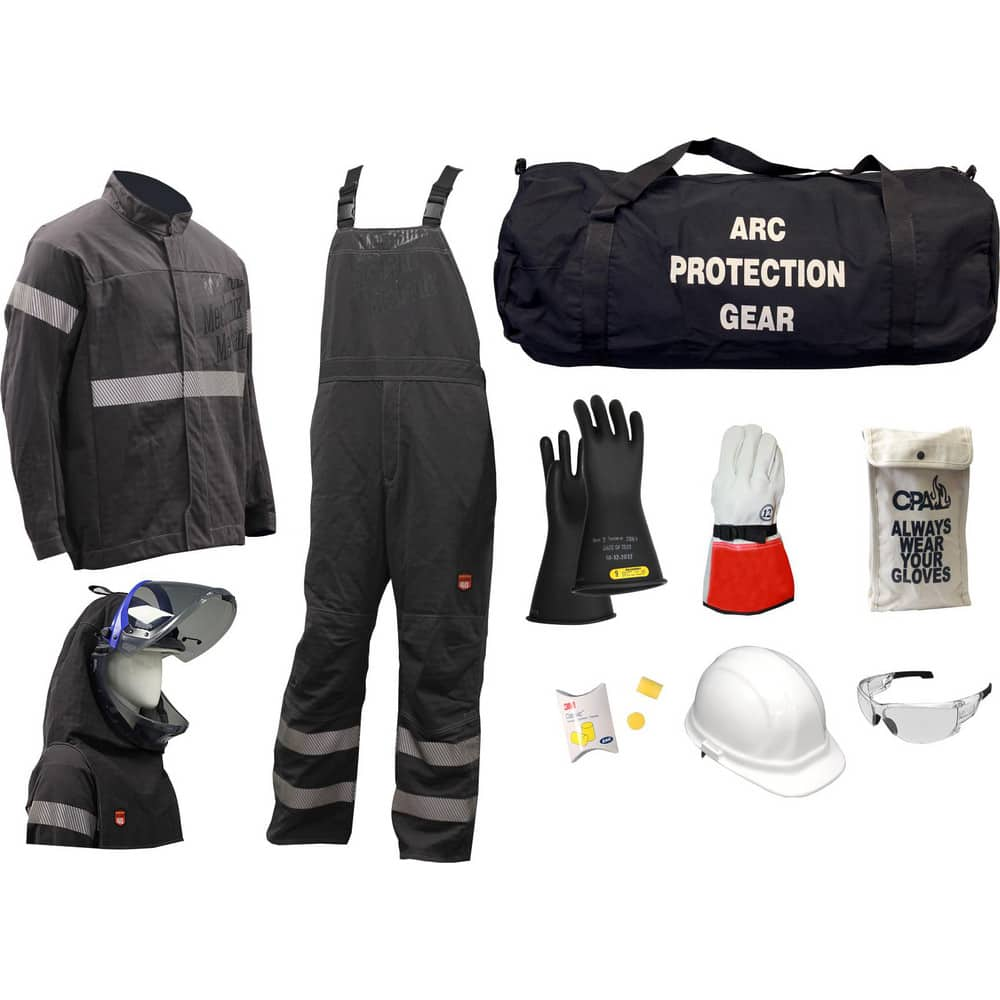 Arc Flash Clothing Kit: Size Large, Kevlar, Jacket & Bib Overalls MPN:AG40-GP-L-H3P-8