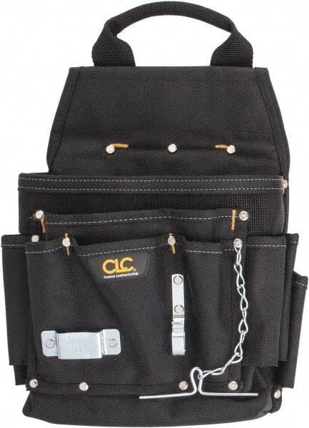 Tool Pouch: 12 Pockets, Polyester, Black MPN:5505