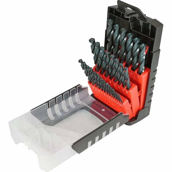 Drill Bit Set: Jobber Length Drill Bits, 29 Pc, 0.0625