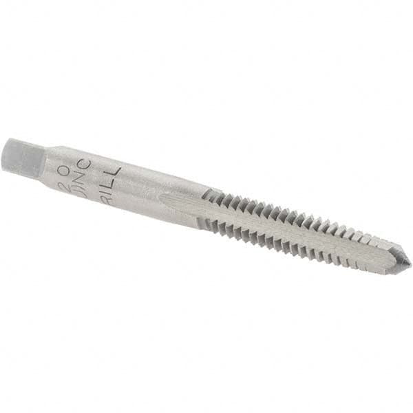 Straight Flute Tap: 1/4-20 UNC, 4 Flutes, Taper, Carbon Steel, Bright/Uncoated MPN:C69409