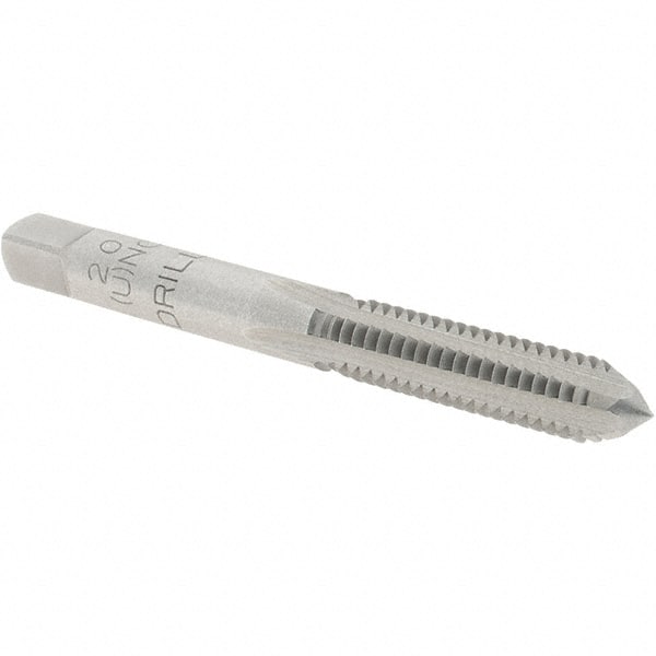 Straight Flute Tap: 1/4-20 UNC, 4 Flutes, Bottoming, Carbon Steel, Bright/Uncoated MPN:C69411