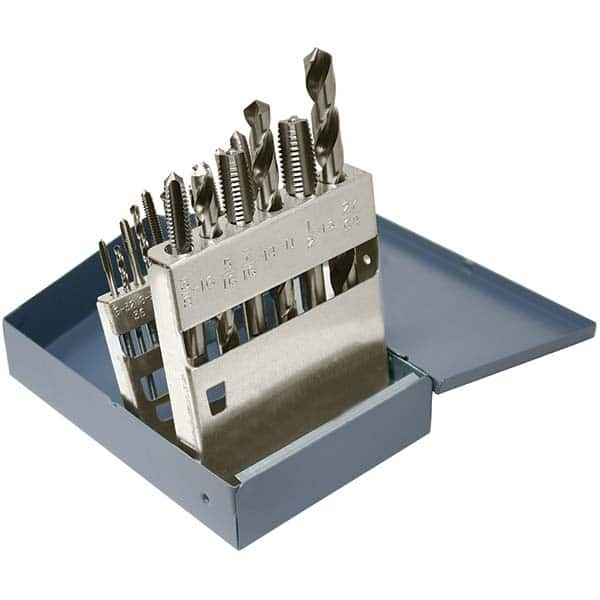 Drill Bit Set: Maintenance Length Drill Bits, 5 Pc, 0.125