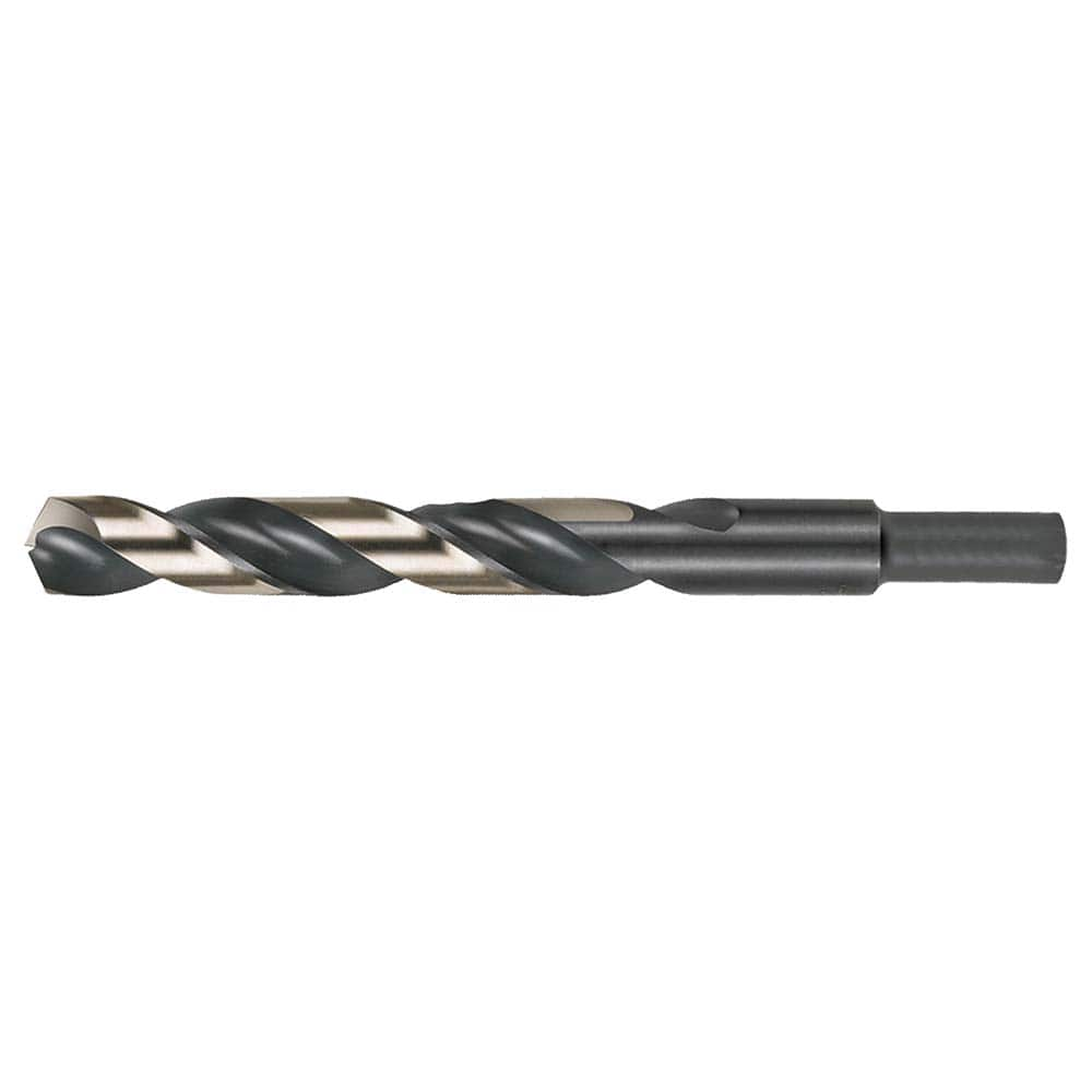 Reduced Shank Drill Bit: 27/64'' Dia, 3/8'' Shank Dia, 135 0, High Speed Steel MPN:C18116