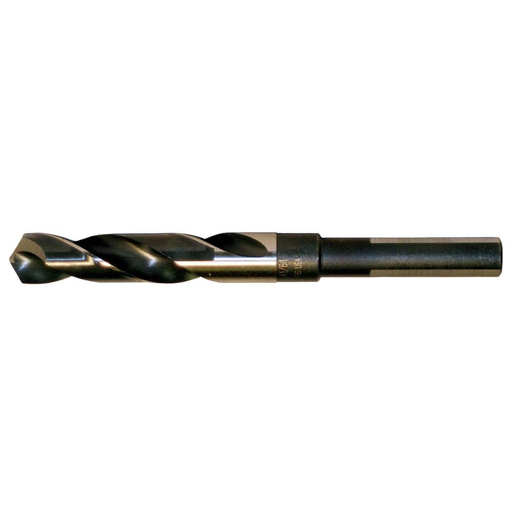 Reduced Shank Drill Bit: 0.8661'' Dia, 1/2'' Shank Dia, 118 0, High Speed Steel MPN:C21186