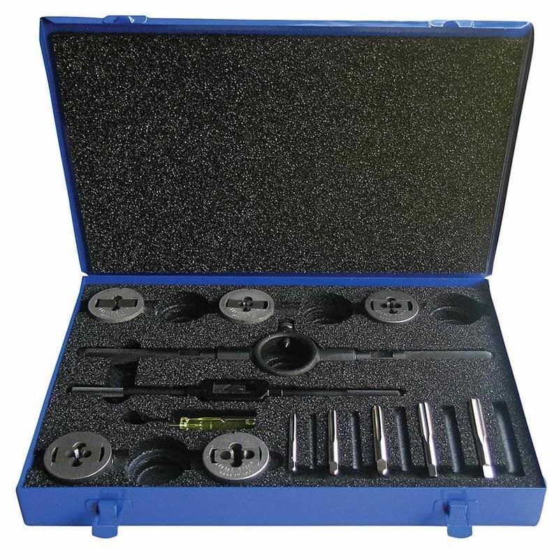 Tap & Die Set: 1/4-20 to 1/2-13 Taps, 1/4-20 to 1/2-13 Dies, UNC MPN:C00610