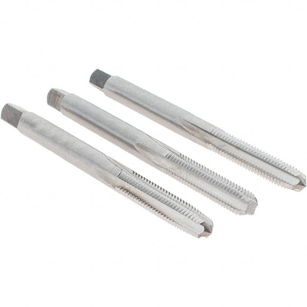 Tap Set: UNF, 4 Flute, High Speed Steel, Bright Finish MPN:C62024