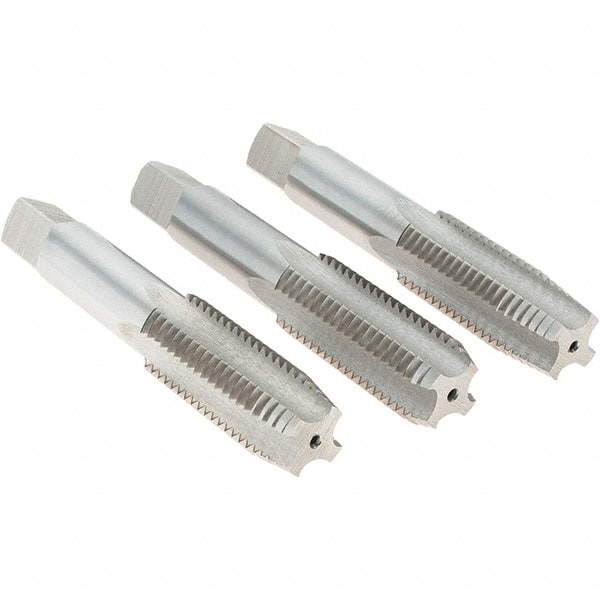 Tap Set: M20 x 2.5 Metric, 4 Flute, Bottoming Plug & Taper, High Speed Steel, Bright Finish MPN:C63256