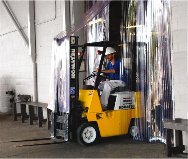 14' Door Width x 12' Door Height Flexible PVC Ribbed Strip Door Kit MPN:SD1212H6168144