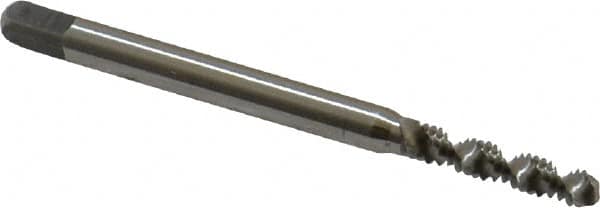 Spiral Flute Tap: #4-40, UNC, 2 Flute, Bottoming, 2B & 3B Class of Fit, High Speed Steel, Bright/Uncoated MPN:C58516