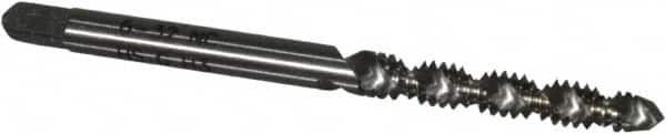 Spiral Flute Tap: #6-32, UNC, 2 Flute, Plug, 2B Class of Fit, High Speed Steel, Bright/Uncoated MPN:C58532