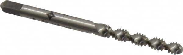 Spiral Flute Tap: #6-32, UNC, 2 Flute, Bottoming, 2B Class of Fit, High Speed Steel, Bright/Uncoated MPN:C58533