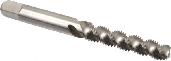 Spiral Flute Tap: 1/4-28, UNF, 3 Flute, Bottoming, 3B Class of Fit, High Speed Steel, Bright/Uncoated MPN:C58565