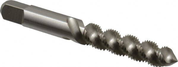 Spiral Flute Tap: 3/8-24, UNF, 3 Flute, Plug, 3B Class of Fit, High Speed Steel, Bright/Uncoated MPN:C58583