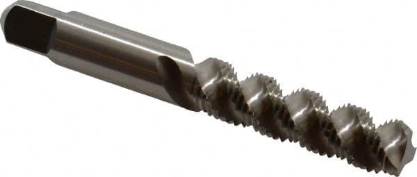 Spiral Flute Tap: 3/8-24, UNF, 3 Flute, Bottoming, 3B Class of Fit, High Speed Steel, Bright/Uncoated MPN:C58584