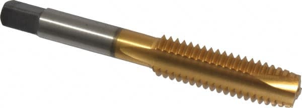 Spiral Point Tap: 7/16-14, UNC, 3 Flutes, Plug, 2B, High Speed Steel, TiN Finish MPN:C55328