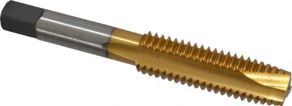 Spiral Point Tap: 1/2-13, UNC, 3 Flutes, Plug, 3B, High Speed Steel, TiN Finish MPN:C55332