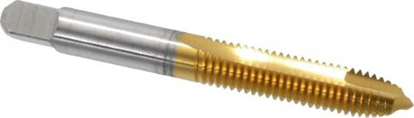 Spiral Point Tap: M8 x 1.25, UNC, 2 Flutes, Plug, 2B, High Speed Steel, TiN Finish MPN:C55363