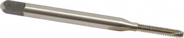 Spiral Point Tap: #2-56, UNC, 2 Flutes, Bottoming, 2B, High Speed Steel, Bright Finish MPN:C57032