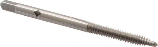 Spiral Point Tap: #6-32, UNC, 2 Flutes, Plug, 2B, High Speed Steel, Bright Finish MPN:C57069