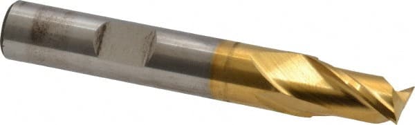 Square End Mill: 3/8'' Dia, 9/16'' LOC, 3/8'' Shank Dia, 2-1/2'' OAL, 2 Flutes, Cobalt MPN:C32513