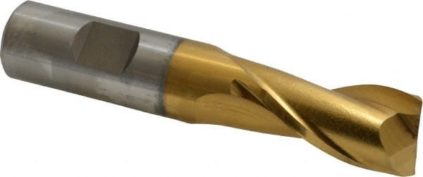 Square End Mill: 3/4'' Dia, 1-5/16'' LOC, 3/4'' Shank Dia, 3-7/8'' OAL, 2 Flutes, Cobalt MPN:C32523