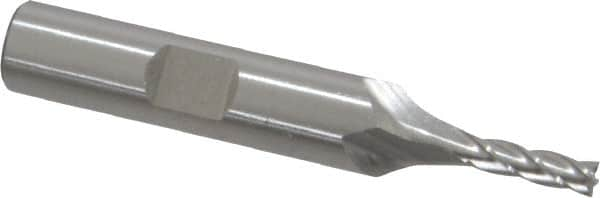 Square End Mill: 9/64'' Dia, 1/2'' LOC, 3/8'' Shank Dia, 2-3/8'' OAL, 4 Flutes, High Speed Steel MPN:C33141