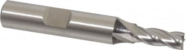 Square End Mill: 15/64'' Dia, 5/8'' LOC, 3/8'' Shank Dia, 2-7/16'' OAL, 4 Flutes, High Speed Steel MPN:C33146