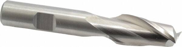 Square End Mill: 19/32'' Dia, 1-1/8'' LOC, 1/2'' Shank Dia, 3-3/8'' OAL, 2 Flutes, High Speed Steel MPN:C33751