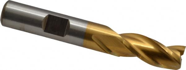 Square End Mill: 3/8'' Dia, 3/4'' LOC, 3/8'' Shank Dia, 2-1/2'' OAL, 3 Flutes, High Speed Steel MPN:C39677