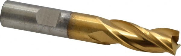 Square End Mill: 1/2'' Dia, 1-1/4'' LOC, 1/2'' Shank Dia, 3-1/4'' OAL, 3 Flutes, High Speed Steel MPN:C39682