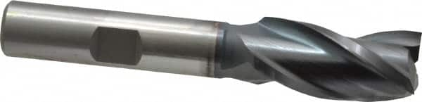 Square End Mill: 1/2'' Dia, 1'' LOC, 3/8'' Shank Dia, 2-11/16'' OAL, 3 Flutes, High Speed Steel MPN:C39712